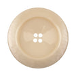 Italian Translucent Antique White Semi-Iridescent 4-Hole Plastic Blazer Button - 54L/34mm