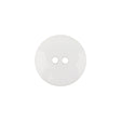 Italian White Low Convex 2-Hole Plastic Button - 28L/18mm