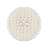 Italian White Abstract Textured Plastic Jacket Button - 44L/28mm