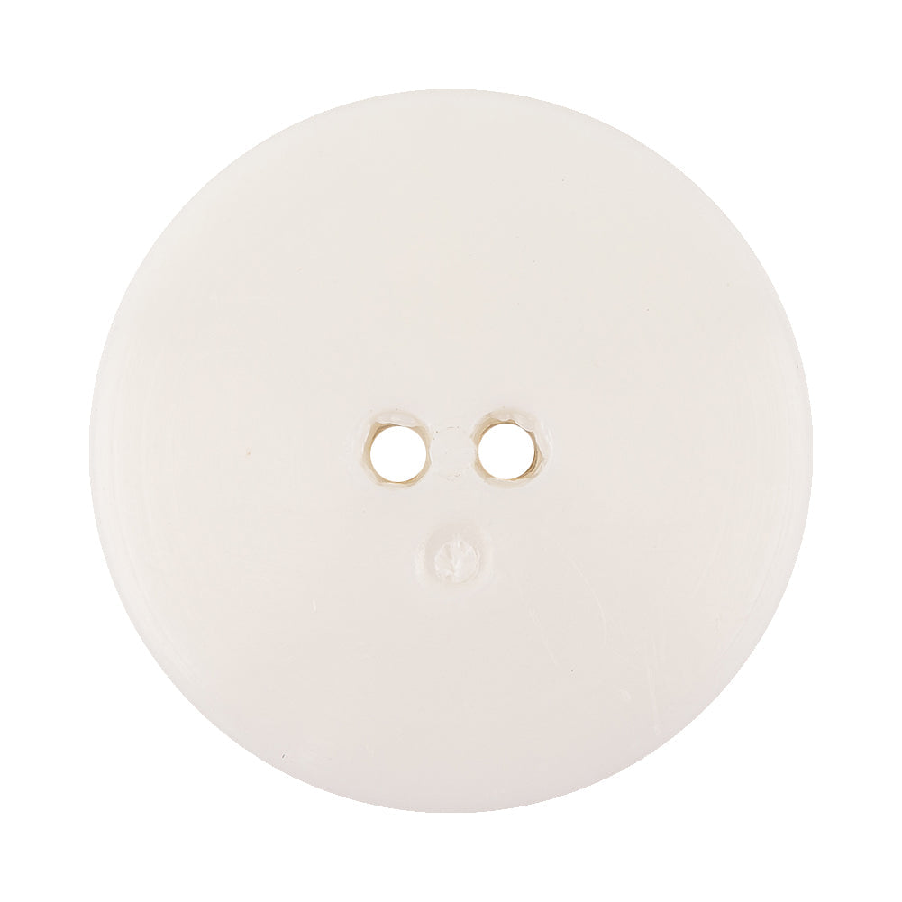 Italian White Abstract Textured Plastic Jacket Button - 54L/34mm