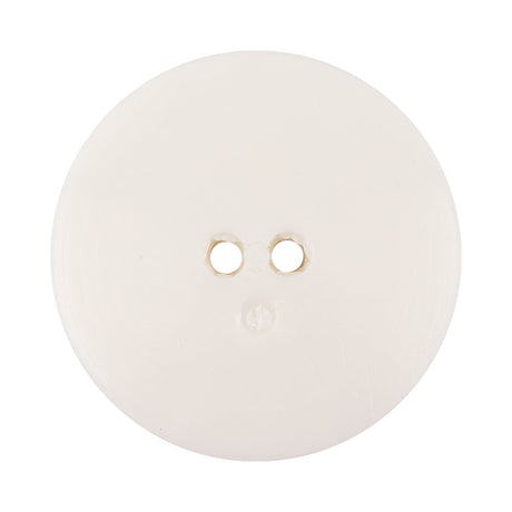 Italian White Abstract Textured Plastic Jacket Button - 54L/34mm