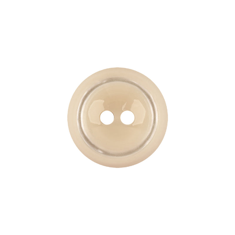 Italian White Asparagus with Translucent Rim 2-Hole Inkwell Button - 28L/18mm