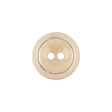 Italian White Asparagus with Translucent Rim 2-Hole Inkwell Button - 28L/18mm
