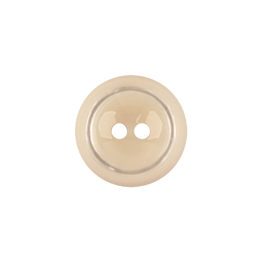 Italian White Asparagus with Translucent Rim 2-Hole Inkwell Button - 28L/18mm