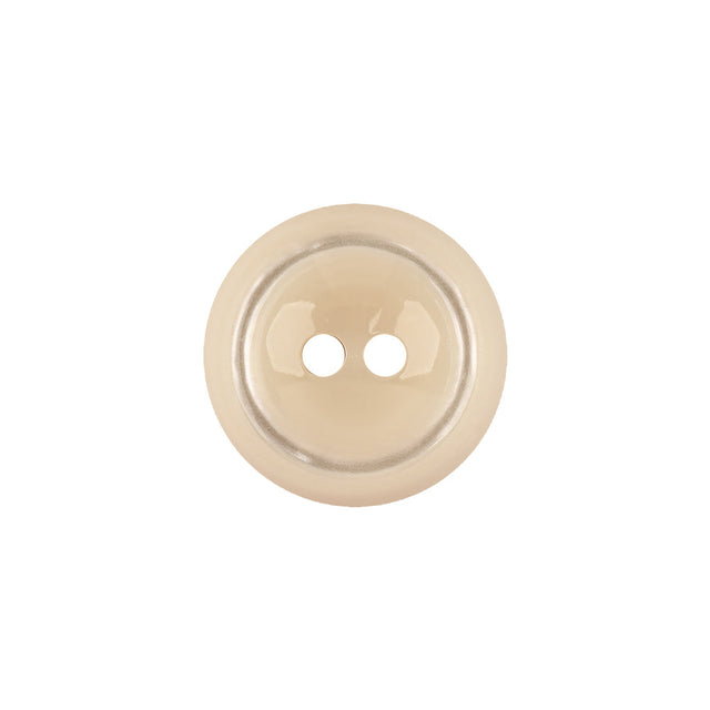 Italian White Asparagus with Translucent Rim 2-Hole Inkwell Button - 28L/18mm