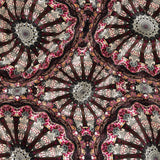 Magenta, High Rise and Cream Floral Medallions SIlk Charmeuse