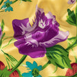 Purple, Red and Yellow Floral Silk Charmeuse
