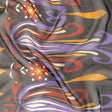 Red, Mustard and Daybreak Festive Flowers Silk Chiffon