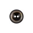 Italian Deep Gray with Translucent Silver-tinted Rim 2-Hole Inkwell Button - 28L/18mm
