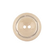 Italian White Asparagus with Translucent Rim 2-Hole Inkwell Button - 36L/23mm