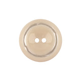 Italian White Asparagus with Translucent Rim 2-Hole Inkwell Button - 36L/23mm