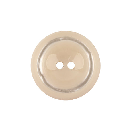 Italian White Asparagus with Translucent Rim 2-Hole Inkwell Button - 36L/23mm