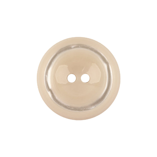 Italian White Asparagus with Translucent Rim 2-Hole Inkwell Button - 36L/23mm