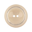 Italian White Asparagus with Translucent Rim 2-Hole Inkwell Button - 44L/28mm