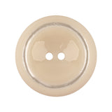 Italian White Asparagus with Translucent Rim 2-Hole Inkwell Button - 44L/28mm