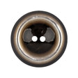 Italian Deep Gray with Translucent Silver-tinted Rim 2-Hole Inkwell Button - 44L/28mm