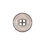 Italian Transparent and Black 4-Hole Tire Rimmed Jacket Button - 28L/18mm