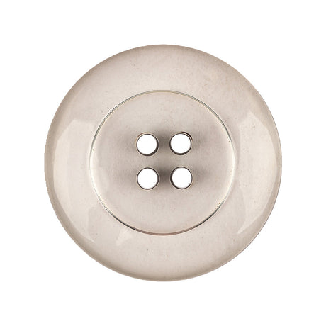 Italian Transparent and Black 4-Hole Tire Rimmed Jacket Button - 44L/28mm