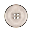 Italian Transparent and Black 4-Hole Tire Rimmed Jacket Button - 44L/28mm