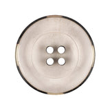 Italian Transparent and Black 4-Hole Tire Rimmed Jacket Button - 44L/28mm