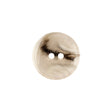 Italian Transparent, Black and Lily White Abstract Swirls Narrow Rimmed Plastic Button - 28L/18mm