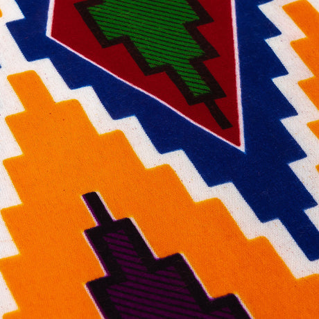 Bright Colors Diamond Blocks Cotton Kente Cloth African Print