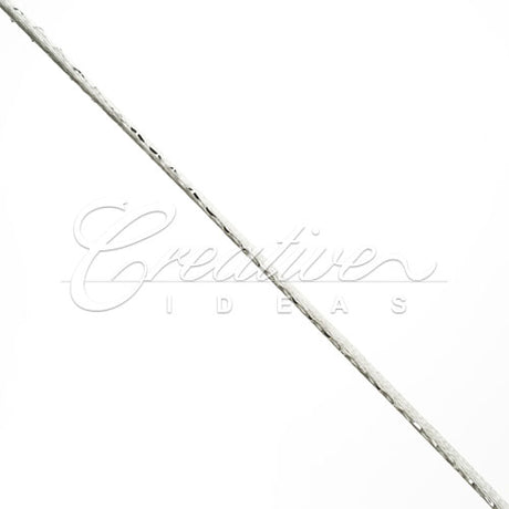 2Mm Rat-Tail (With Metallic Trim) - 200 Yards (White/Silver)