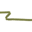 Olive Twill Ribbon with Ruffled Grosgrain Borders - 0.625"