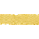 Lemon Twill Ribbon with Ruffled Grosgrain Borders - 1"