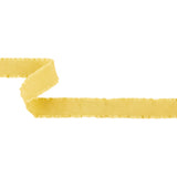 Lemon Twill Ribbon with Ruffled Grosgrain Borders - 1"