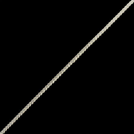 Metallic Silver and White Braided Trim - 0.1875"