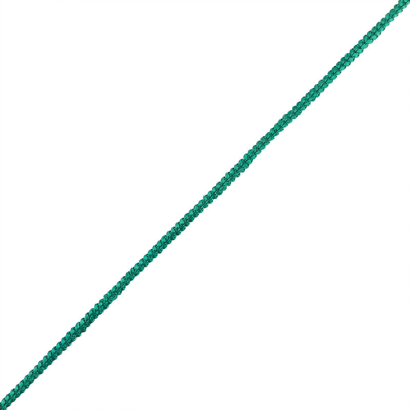 Teal Cotton Blend Braided Trim - 0.25"