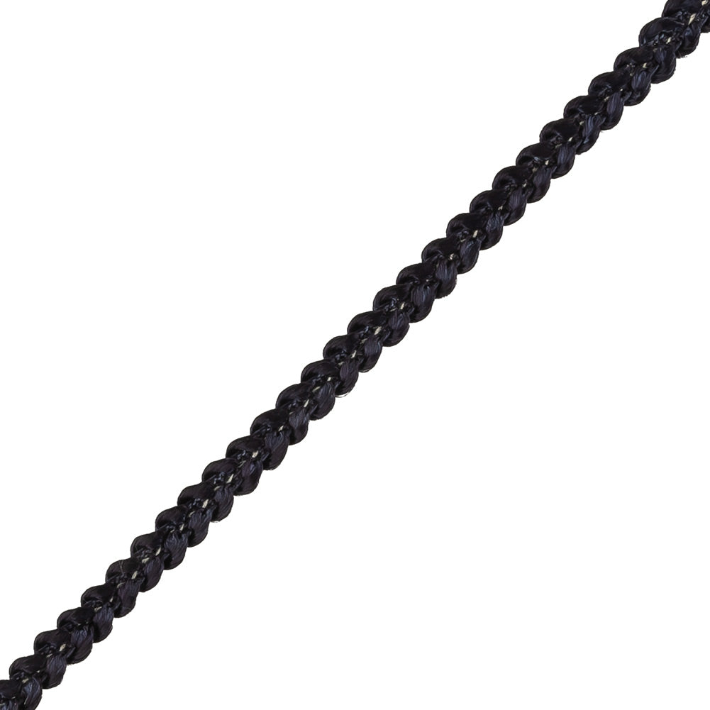 Navy and Gray Cotton Blend Braided Trim - 0.25"