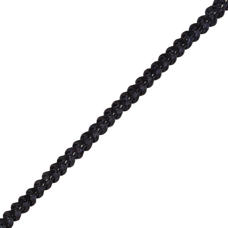 Navy and Gray Cotton Blend Braided Trim - 0.25"