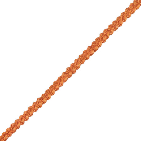 Orange Cotton Blend Braided Trim - 0.1875"