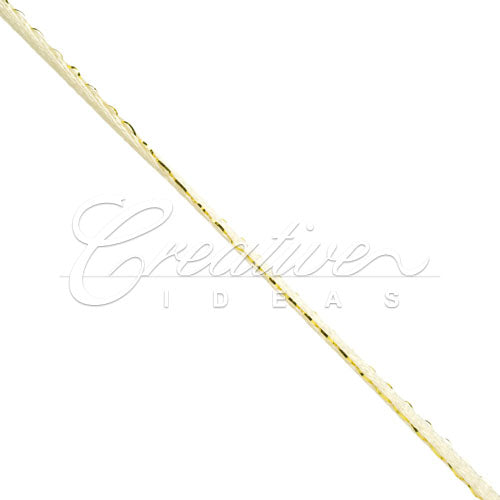 2Mm Rat-Tail (With Metallic Trim) - 200 Yards (Ivory/Gold)