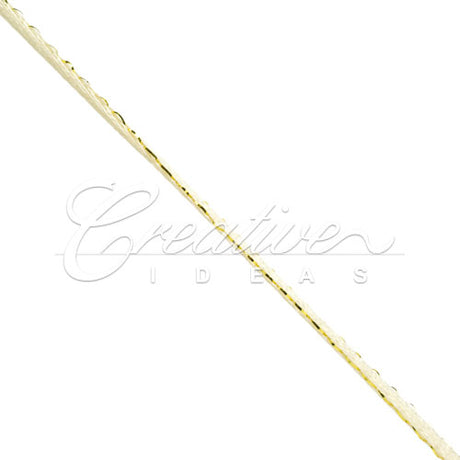 2Mm Rat-Tail (With Metallic Trim) - 200 Yards (Ivory/Gold)