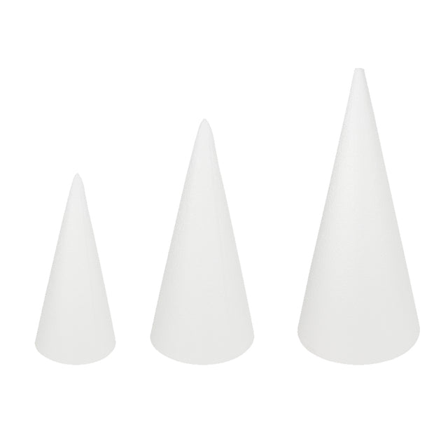 O'Creme Cone Shaped Polystyrene Cake Dummy, 6" x 12"