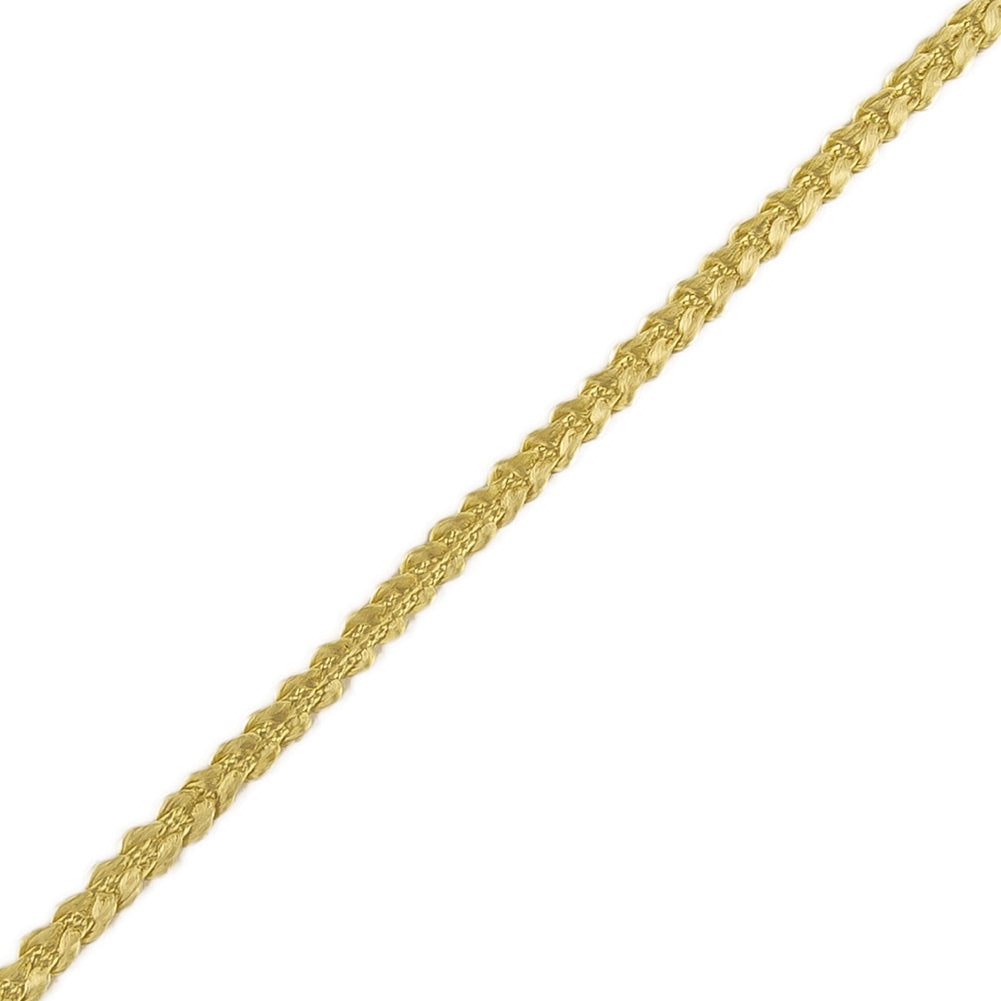 Yellow Cotton Blend Braided Trim - 0.1875"