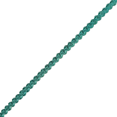 Teal Cotton Blend Braided Trim - 0.1875"
