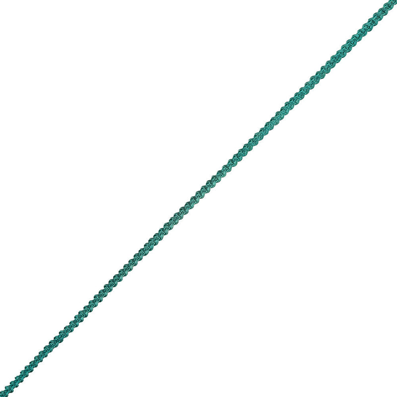 Teal Cotton Blend Braided Trim - 0.1875"