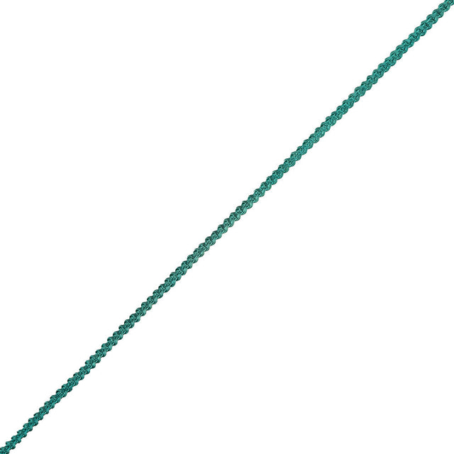 Teal Cotton Blend Braided Trim - 0.1875"