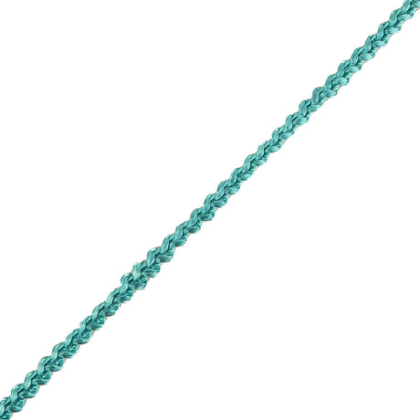 Blue Green Cotton Blend Braided Trim - 0.1875"