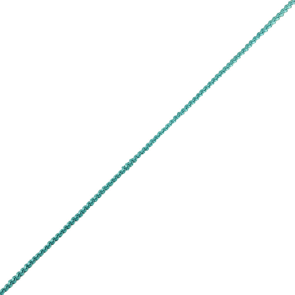 Blue Green Cotton Blend Braided Trim - 0.1875"