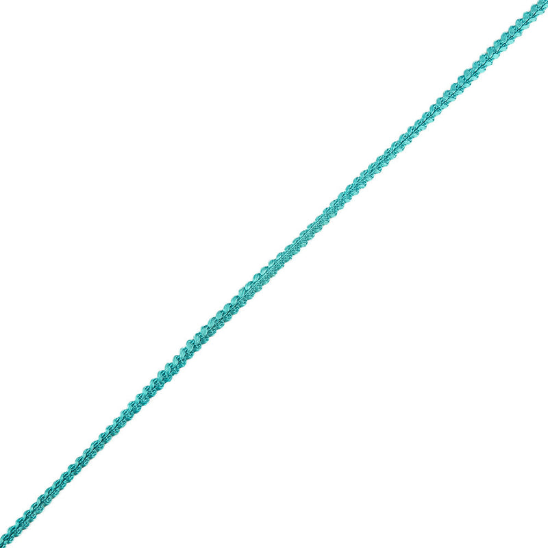 Turquoise Cotton Blend Braided Trim - 0.1875"