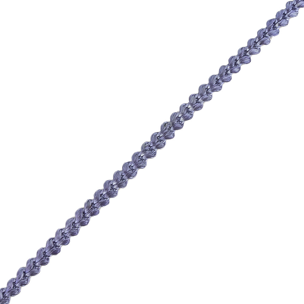Blue Violet Cotton Blend Braided Trim - 0.1875"