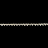 Optical White Picot Edged Cotton Blend Braided Trim - 0.1875"