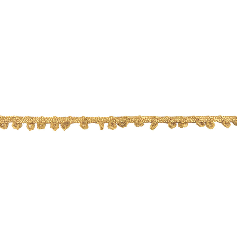 Tan Picot Edged Cotton Blend Braided Trim - 0.1875"