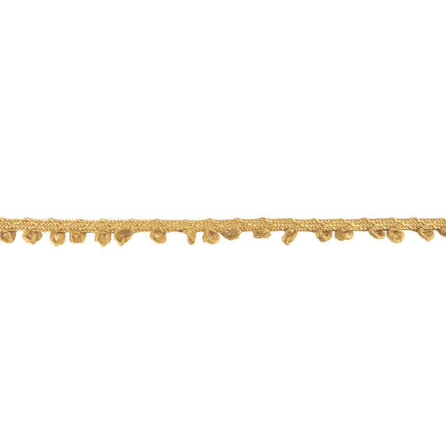 Tan Picot Edged Cotton Blend Braided Trim - 0.1875"