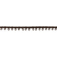 Brown Picot Edged Cotton Blend Braided Trim - 0.1875"